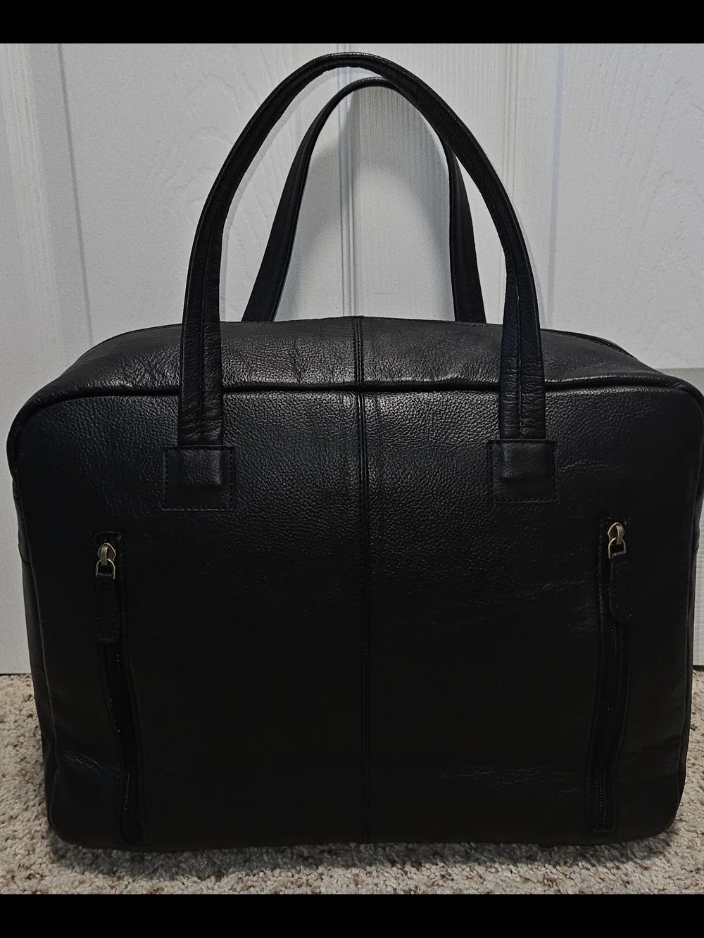 Myra Style Western Cowhide Tote Turquoise Sunflower Tooled Leather Briefcase